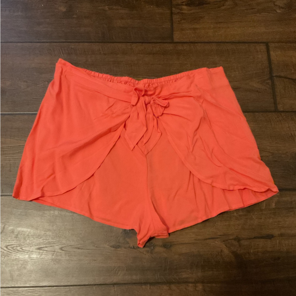 Catalina High Waist Orange Shorts Lightweight Performance